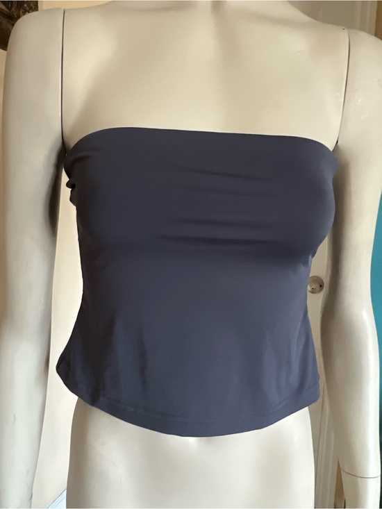 Princess Polly Tops - Princess Polly Slate Blue Strapless Tube Bandeau Top